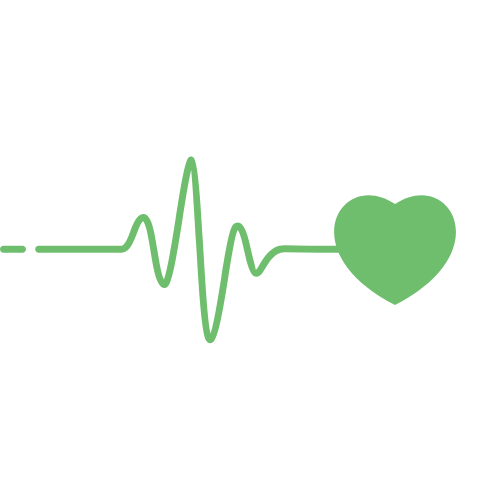 Kalbe dönüşen EKG eğrisi – EKG muayenesinin sembolü